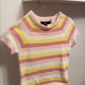 Faux Fur striped shirt